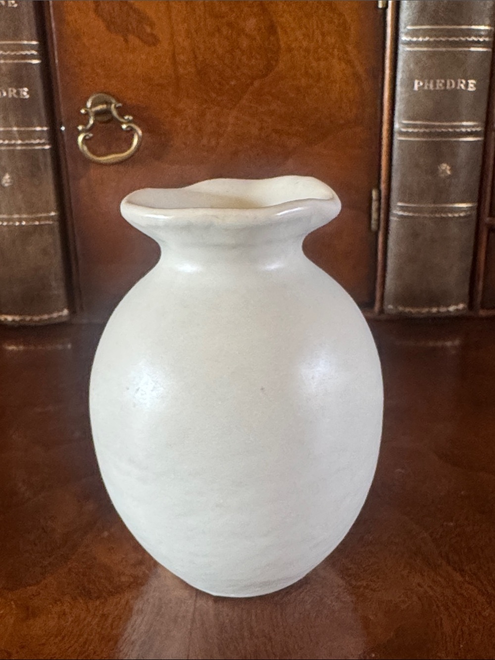 Pottery Barn White Sculpted Ceramic Bud Vase